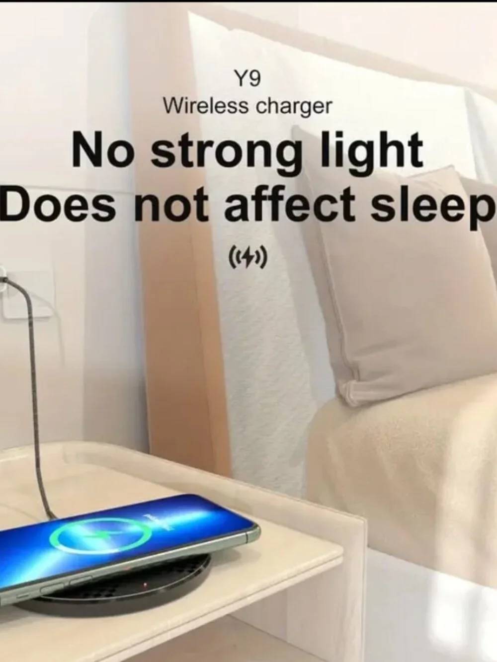 10W Wireless Charger Pad Stand Desktop Ultra-Thin Fast Charging Dock Station